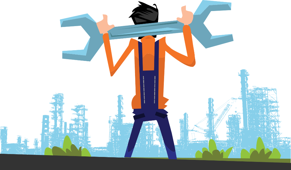 electrican with bulb